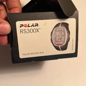 Polar RS300X never used with heart monitor strap polar rs300x heart rate fitness watch needs new band working  main image 3